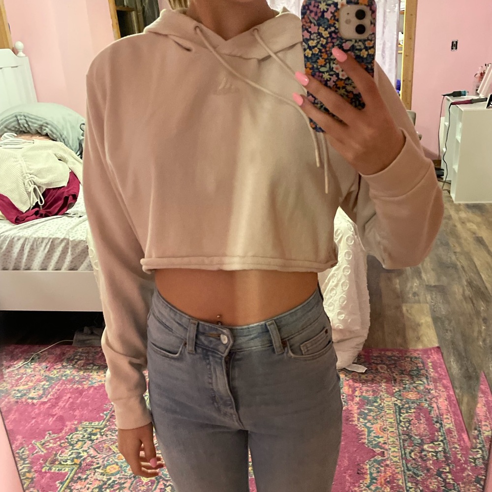 cropped adidas sweatshirt